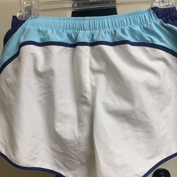 New Balance Small Petite Running Shorts, White, blue and Light blue - Picture 7 of 8